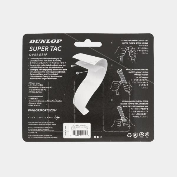 Dunlop Super Tac Overgrip 3er schwarz